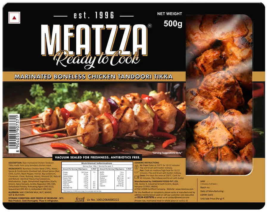 Meatzza Marinated Tandoori Tikka